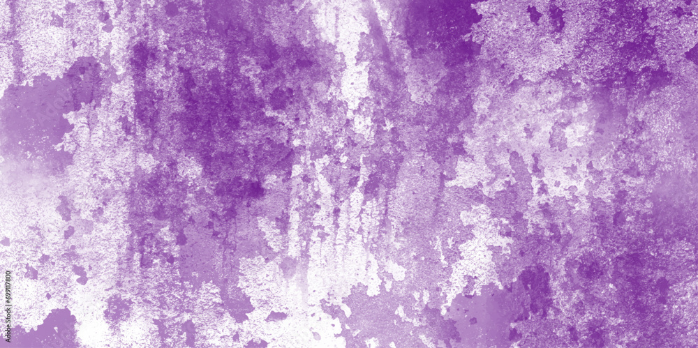 Fototapeta premium Abstract vintage rough texture grunge dark wall fragment with attritions and cracks background. ceramic plate close-up in purple tone. Сraked weathered cement wall texture Grungy rusted metal surface