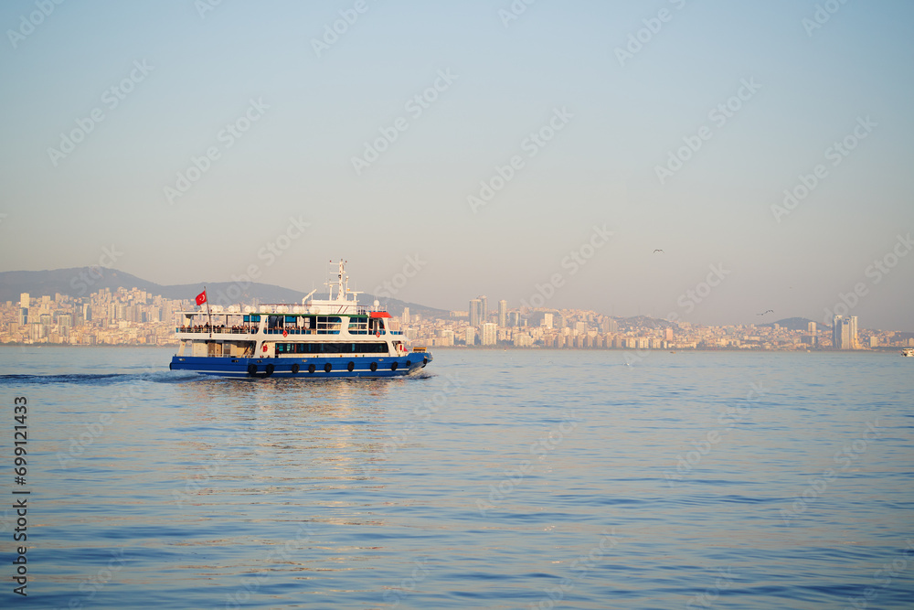 Travel by Turkey. Istanbul Ferryboat. Concept of transportation and traveling. Travel by Turkey. Istanbul Ferryboat. Concept of transportation and traveling.