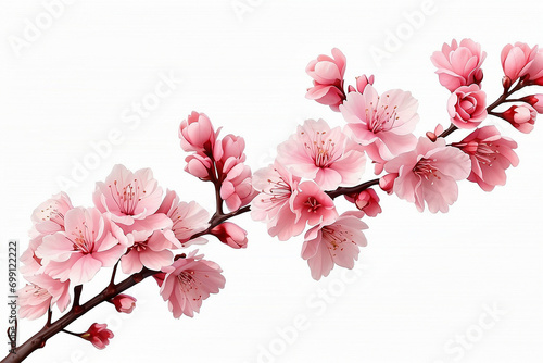 Cherry Blossom High Detail Isolated on White Background