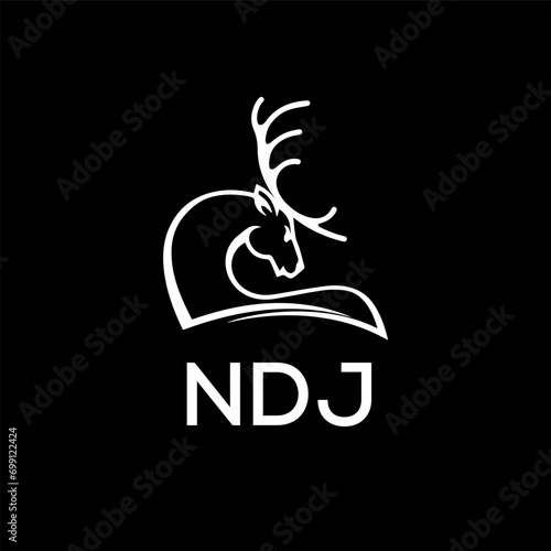 NDJ Letter logo design template vector. NDJ Business abstract connection vector logo. NDJ icon circle logotype.
 photo