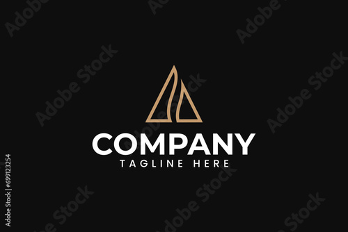 letter A with spine shape logo design for physiotherapy and chiropractic business