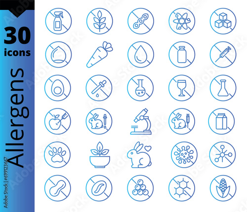 Allergens color gradient