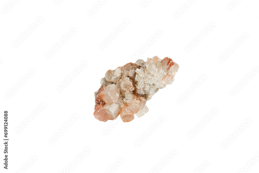 aragonite mineral stone macro on white background aragonite mineral stone macro on white background