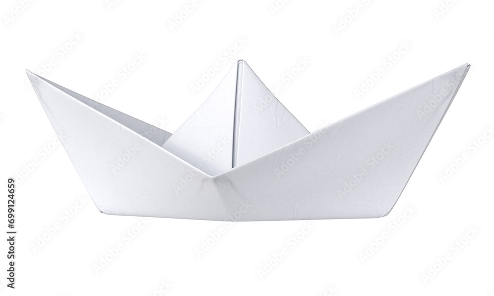 paper boat isolated on a white background.side view. paper boat isolated on a white background.side view.