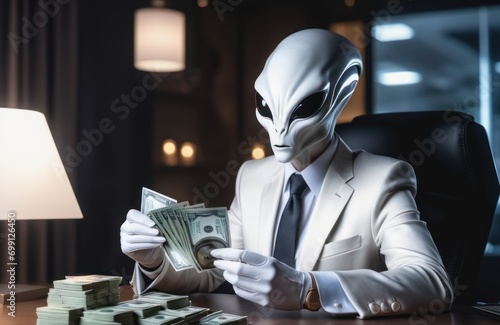 grey Alien at the Table, Sorting Bills in Financial Exploration