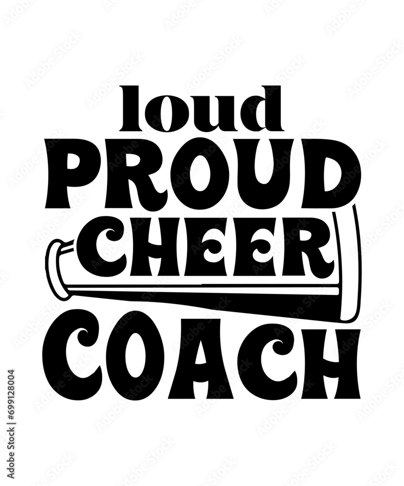 loud proud cheer coach svg