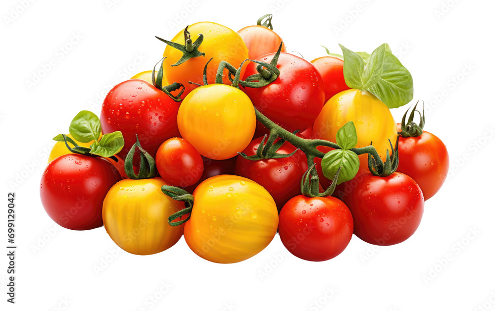 Flavor in a Tomato Cluster On Transparent Background
