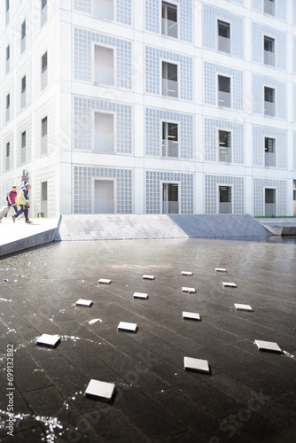 Modern Public Library of Stuttgart in Germany