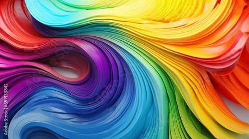 Rainbow hued swirls forming an eye catching and lively texture