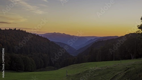 Eindunkeln im Bernerjura Zeitraffer 1