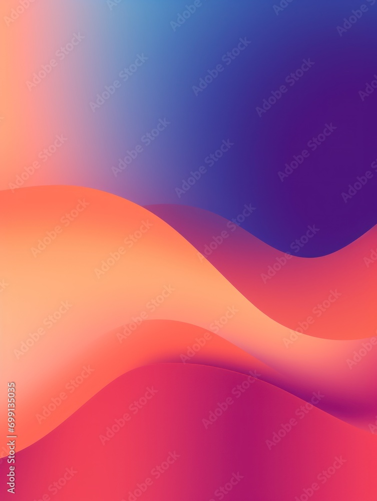 Fototapeta premium Abstract wavy curved lines background. Modern gradient illustration, minimal design. Futuristic artwork, digital drawing for interior design, fashion textile fabric, wallpaper