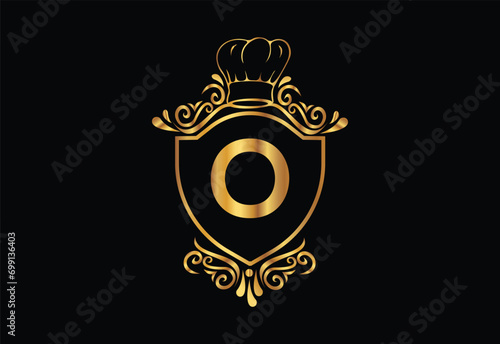 Kitchen chef had with latter O illustrator icon