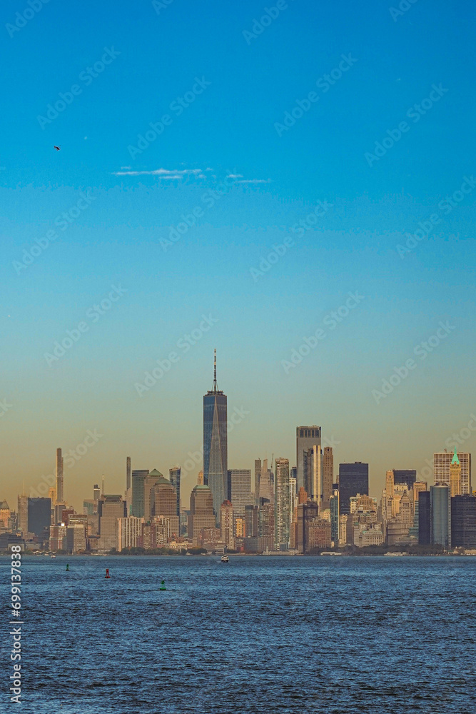 Obraz premium Manhattan skyline from Staten Island, New York, Amercia