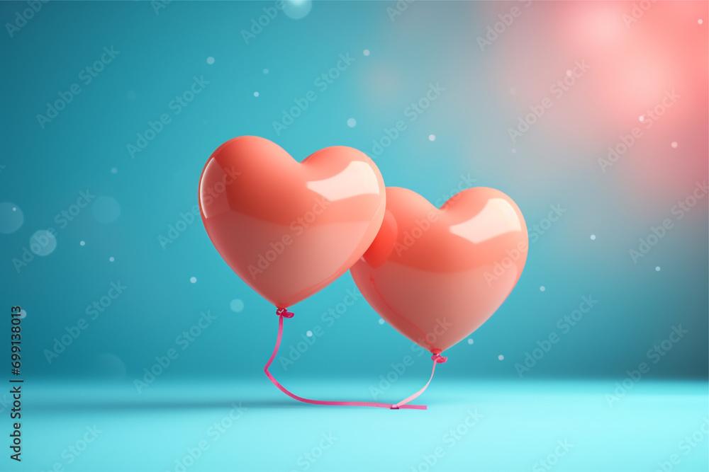 happy valentine's day with hearts