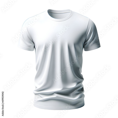 White Tshirt mockup isolated on transparent background © Ninja