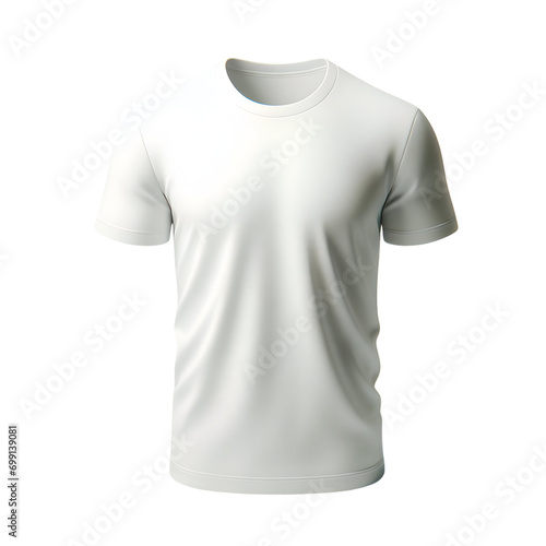White Tshirt mockup isolated on transparent background