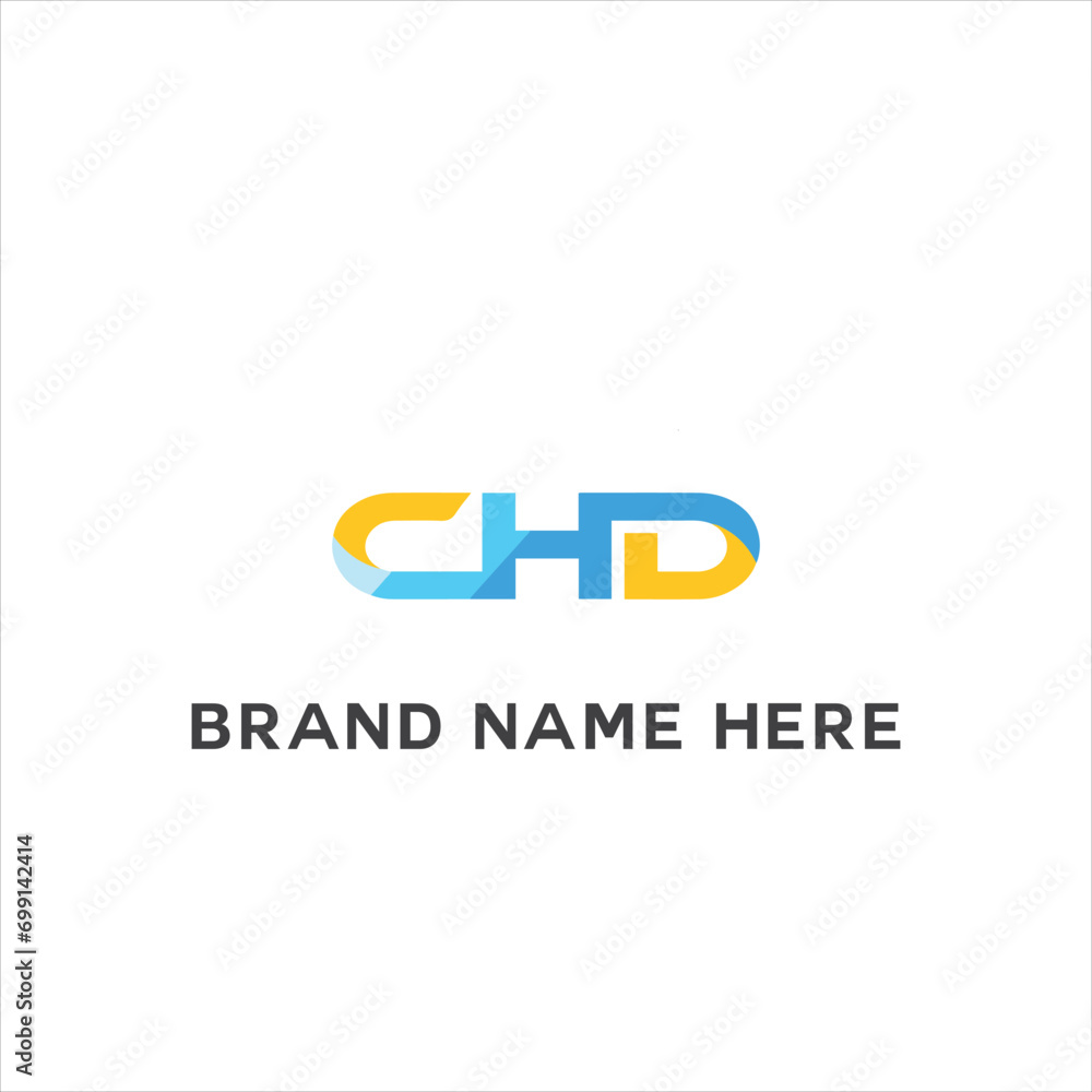 CHD logo. C H D design. White CHD letter. CHD, C H D letter logo design. Initial letter CHD linked circle uppercase monogram logo. C H D letter logo vector design.	
