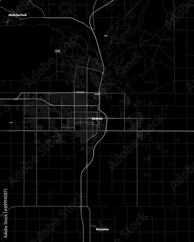 Lawton Oklahoma Map, Detailed Dark Map of Lawton Oklahoma
