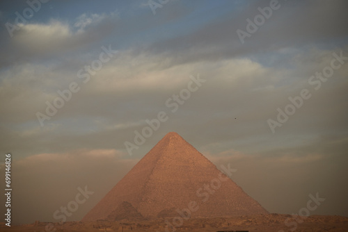 View of the great pyramid of Cheops at sunrise © Svetlaili