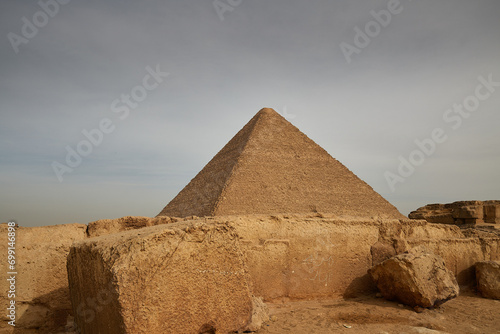 View of Menkaure Pyramid in Giza  Cairo