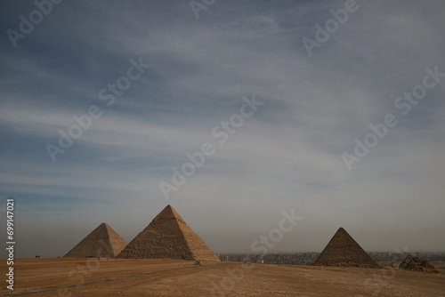 Panoramic View of the Giza Pyramids