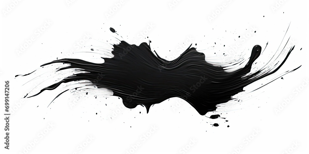 Black Ink Splash Transparent Backdrop Generative AI Black Ink Splash Transparent Backdrop Generative AI