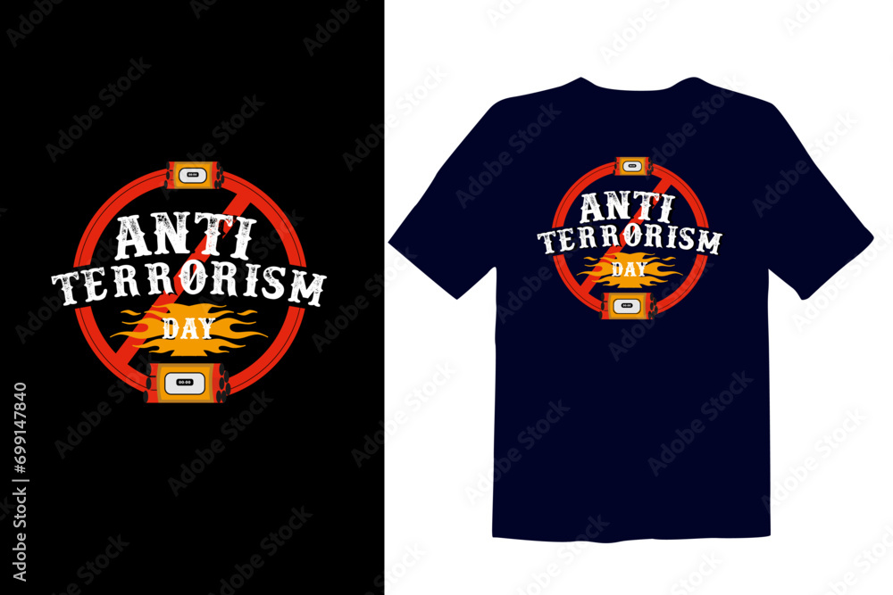 Anti Terrorism Day t shirt design. world Anti Terrorism Day t shirt design. Creative Abstract t shirt design Design