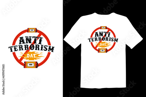 Anti Terrorism Day t shirt design. world Anti Terrorism Day t shirt design. Creative Abstract t shirt design Design