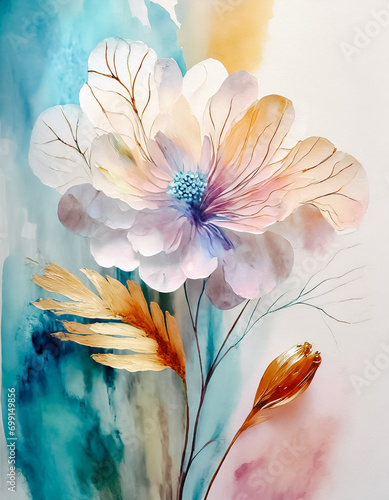 watercolor painting of flowers