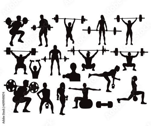 Weight Lifting, Weight Lifting SVG Bundle, Weight Lifting Women, Gym Silhouette, Weight Lifting Vector, Powerlifting Svg, Female