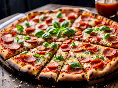 a tasty pizza food photography