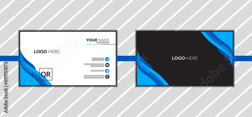 Double sided new collection of business card, vector design template.