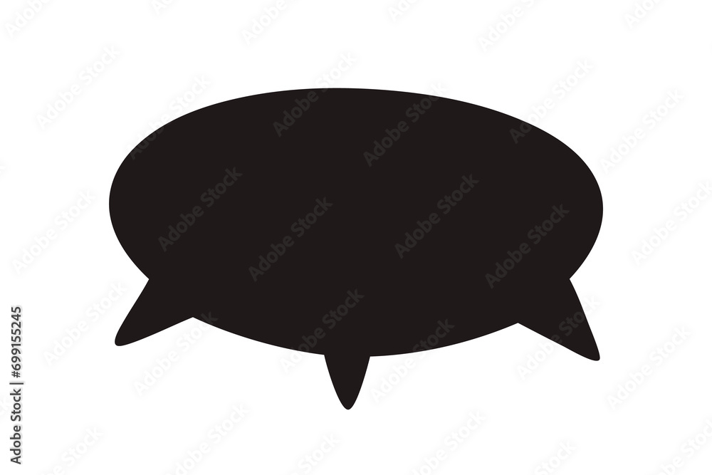 Speech bubble drawn in flat art style. Icon png clipart isolated on transparent background Speech bubble drawn in flat art style. Icon png clipart isolated on transparent background