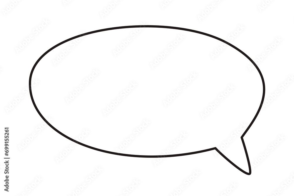 Speech bubble drawn with thin line. Line art icon png clipart isolated on transparent background Speech bubble drawn with thin line. Line art icon png clipart isolated on transparent background