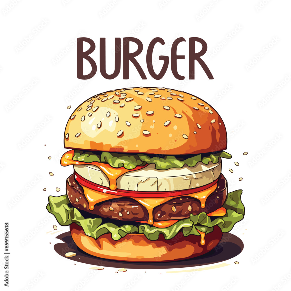 beef hamburger on a white background beef hamburger on a white background