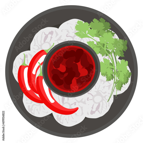 Thicker wrappers Boiled Khinkali concept, Hinkali or Xinkali vector icon design, delicious food symbol, authentic local dishes sign, domestic cuisine stock illustration