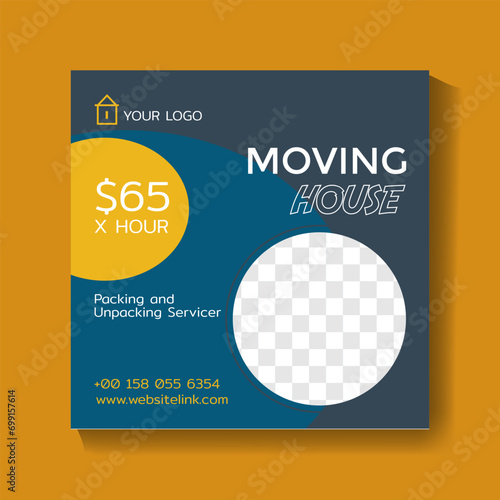 Moving house template design.