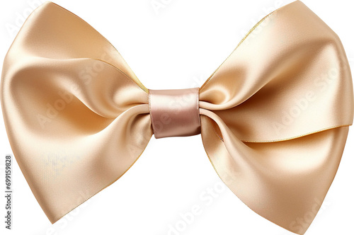 Pastel bow isolated on transparent background. PNG