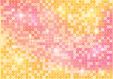 Abstract rectangular background made of round pink, peach and yellow sequins