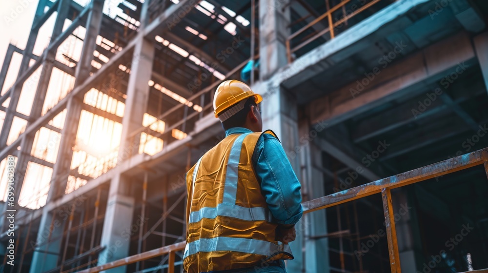 Fototapeta premium Engineer team in uniform are safety survey of the oil refiner industry