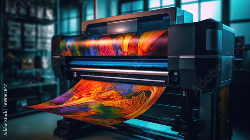 A big digital inkjet printing machine photo