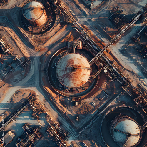 oil drilling saudi arabia desert  photo