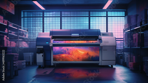 A big digital inkjet printing machine