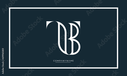 TB or BT Alphabet letters logo monogram