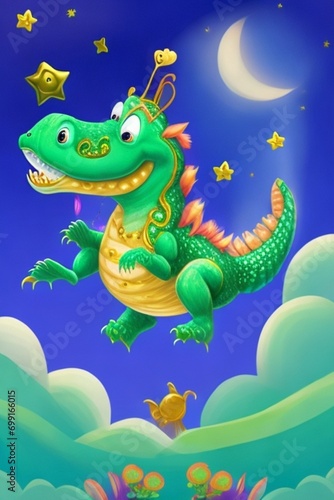 image of a flying alligator