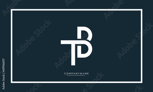 TB or BT Alphabet letters logo monogram