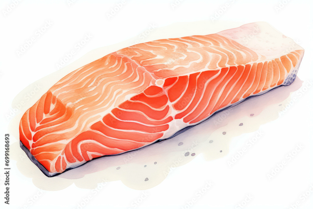 Fillet salmon gourmet background seafood slice fish red healthy raw food fresh