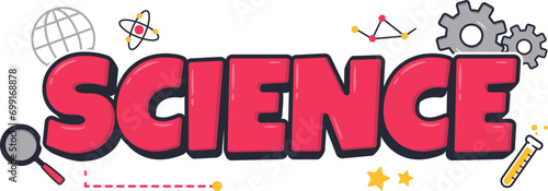 Science Subject Typography