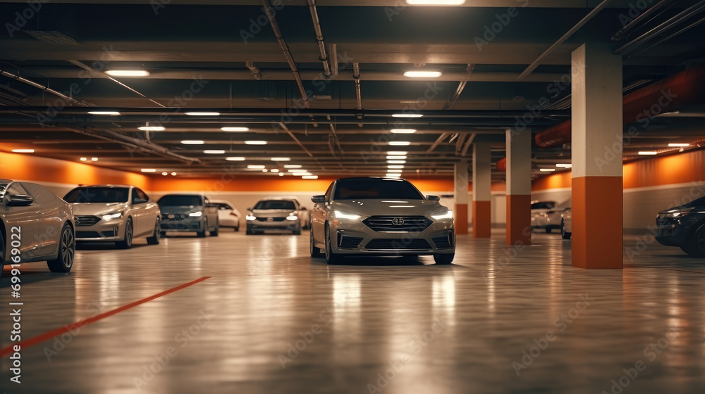 Modern underground parking Modern underground parking