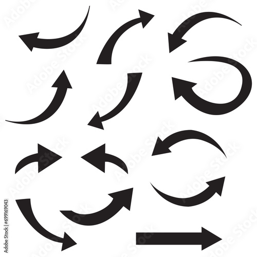 Arrows big set icons. Arrow vector collection. Arrow icon. Arrow. Cursor. Modern simple arrows. Vector illustration. EPS 10